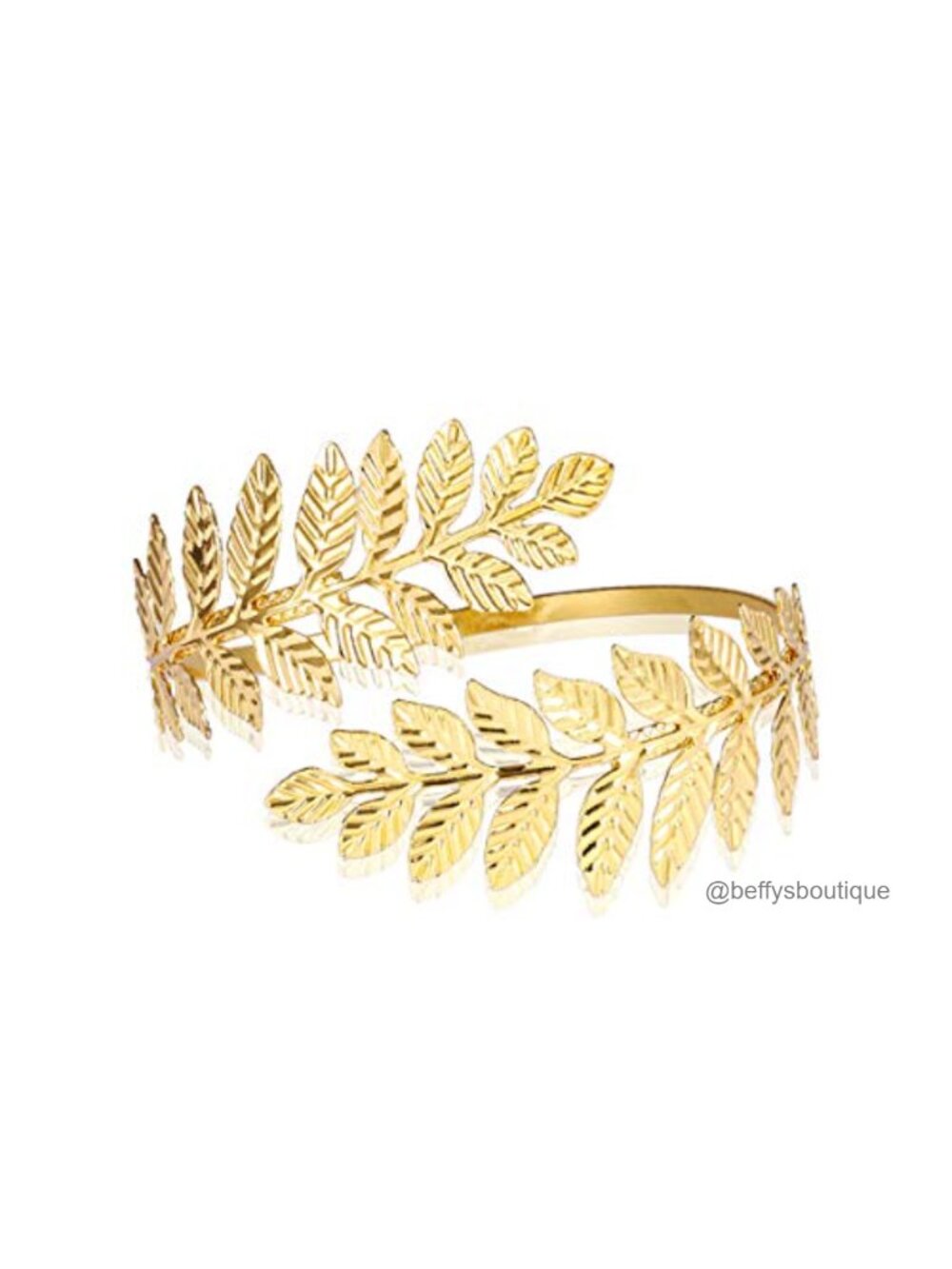 Adjustable Hammered Swirl Leaf Cuff Upper Arm Bracelet Wrap Bangle